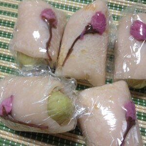 関東風桜餅（サツマイモ＆粒あん）